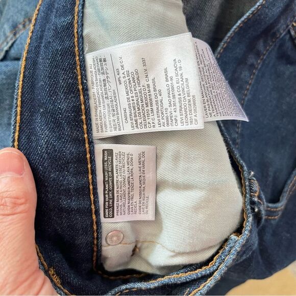 Levi's 505 Dark Wash Red Tab Straight Leg Denim Jeans 36x32 - Picture 11 of 12